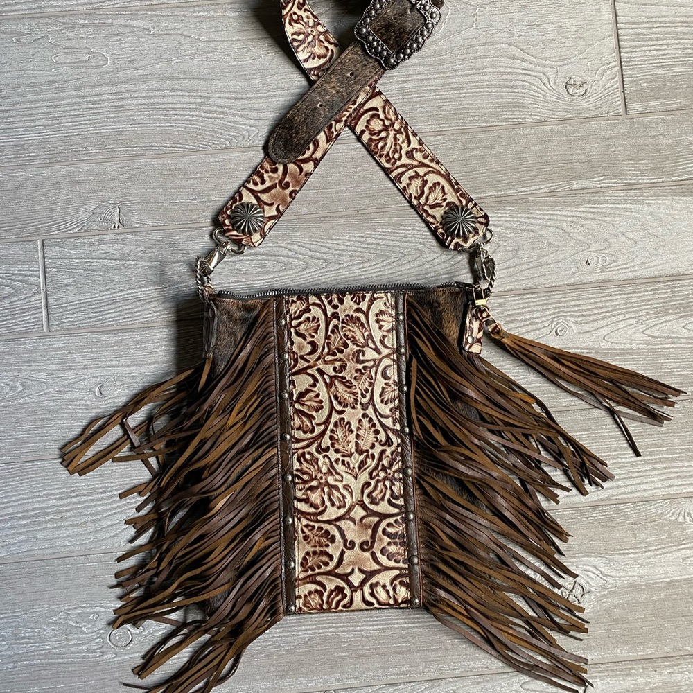 Custom Handmade Hair-On Leather Western Crossbody Purse